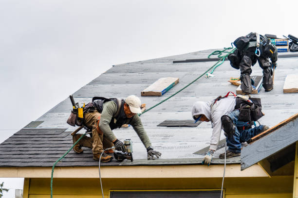 Professional Gutter Installation technician working in Livermore, CA